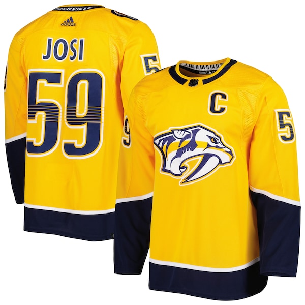 Roman Josi Nashville Predators adidas Primegreen Authentic Player Jersey - Gold