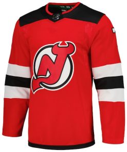 Alternative view of Dougie Hamilton New Jersey Devils adidas Home Primegreen Authentic Player Jersey - Red