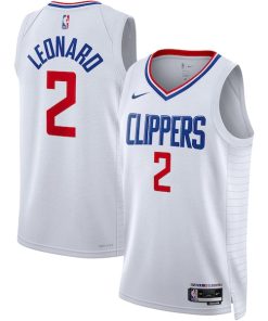 Alternative view of Kawhi Leonard LA Clippers Nike Unisex Swingman Jersey - Association Edition - White/Royal
