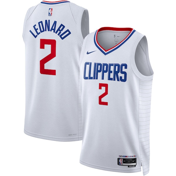 Kawhi Leonard LA Clippers Nike Unisex Swingman Jersey - Association Edition - White/Royal - Image 2