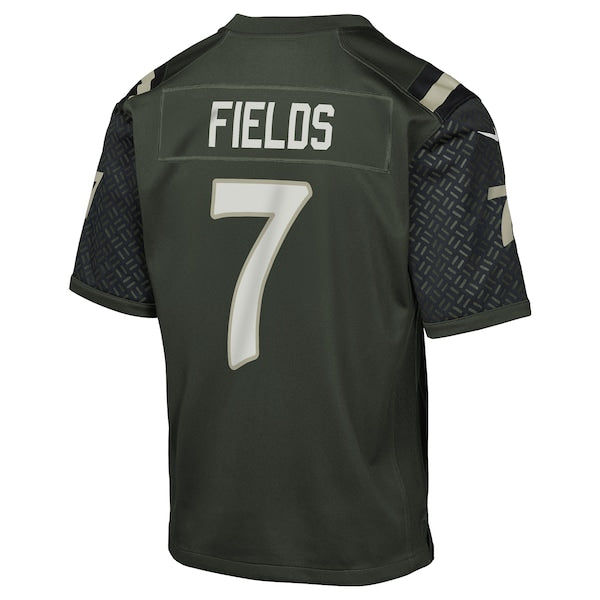 Justin Fields New York Jets Nike Youth 2025 Rivalries Collection Game Jersey - Gotham Green - Image 3