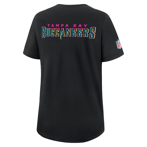 Tampa Bay Buccaneers Nike Women's 2025 NFL Crucial Catch Tri-Blend Dri-FIT T-Shirt - Black - Image 4