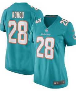 Kader Kohou Miami Dolphins Nike Women's Game Player Jersey - Aqua