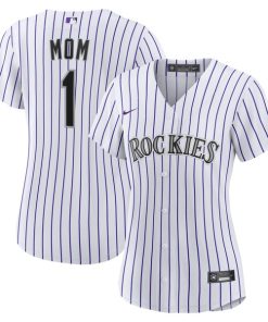 Colorado Rockies Nike Women's #1 Mom Home Replica Jersey - White