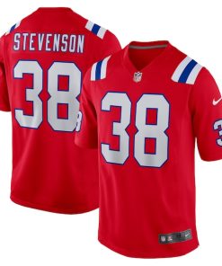 Alternative view of Rhamondre Stevenson New England Patriots Nike Alternate Game Player Jersey - Red/Navy/White