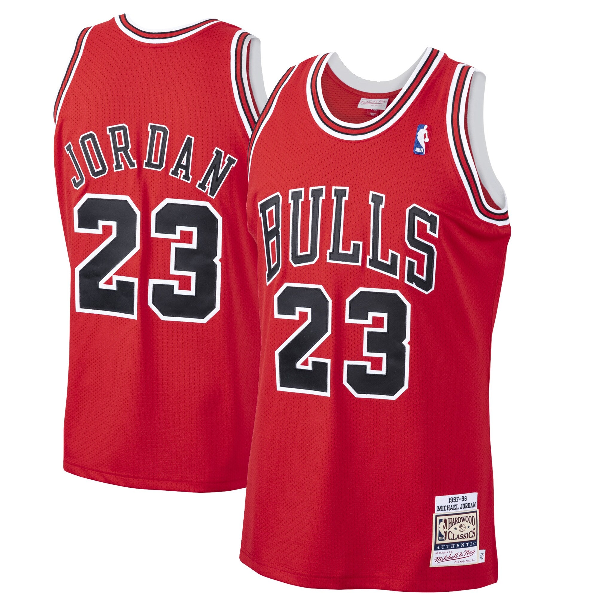 Michael Jordan Chicago Bulls 1995/96 Hardwood Classics Authentic Jersey - Black/Scarlet/White - Image 7