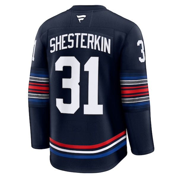 Igor Shesterkin New York Rangers Alternate Premium Jersey - Navy/Blue - Image 4