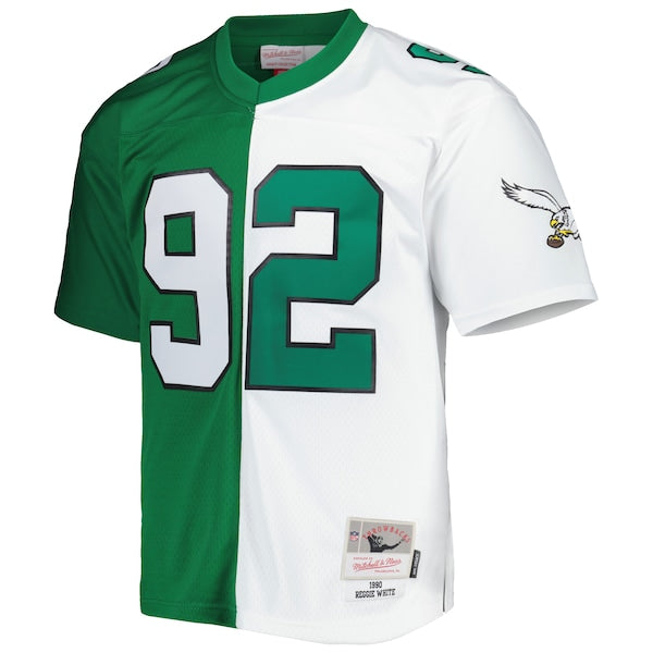 Reggie White Philadelphia Eagles 1990 Split Legacy Replica Jersey - Kelly Green/White - Image 3