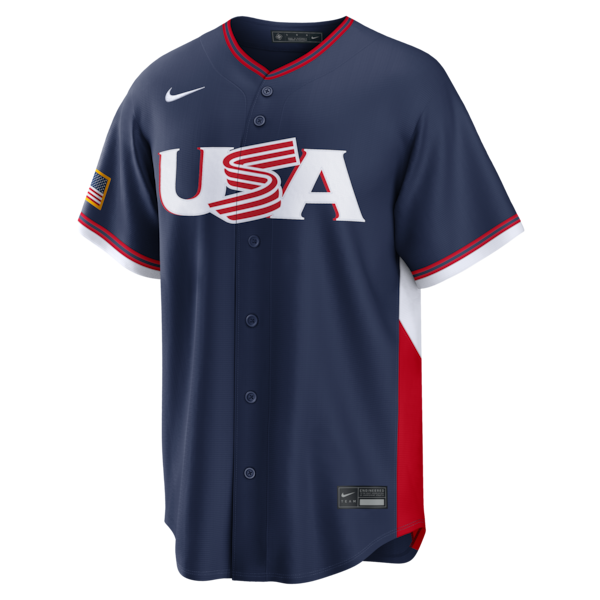 Men's USA Baseball Pete Crow-Armstrong Nike 2026 World Baseball Classic Road Stadium Jersey - Navy/White - Image 3