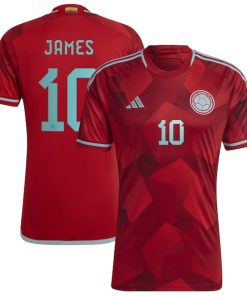 James Rodriguez Colombia National Team adidas 2022/23 Away Replica Player Jersey - Red