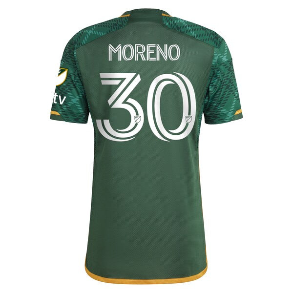 Santiago Moreno Portland Timbers adidas 2024 Portland Plaid Kit Authentic Jersey - Green - Image 3