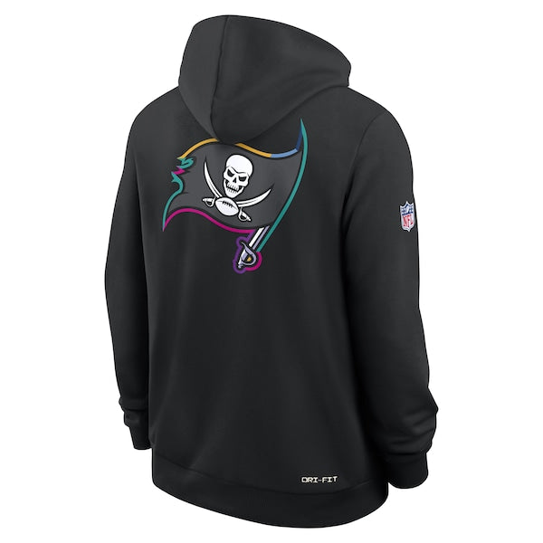 Tampa Bay Buccaneers Nike 2025 NFL Crucial Catch Sideline Standard Issue Dri-FIT Hoodie - Black - Image 3