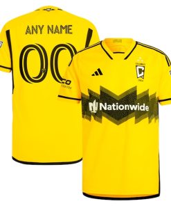Columbus Crew adidas 2024 The Home Kit Authentic Custom Jersey - Yellow