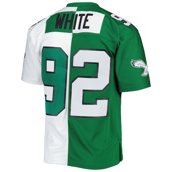 Reggie White Philadelphia Eagles 1990 Split Legacy Replica Jersey - Kelly Green/White - Image 4