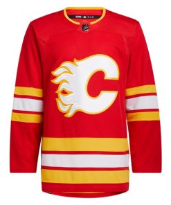 Alternative view of Calgary Flames adidas Men's 2020/21 Home Primegreen Authentic Jersey - Red