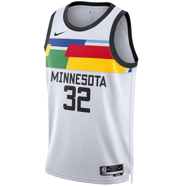 Karl-Anthony Towns Minnesota Timberwolves Nike Unisex 2022/23 Swingman Jersey - City Edition - White - Image 2