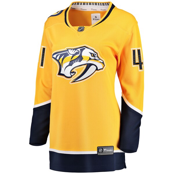 Nicolas Hague Nashville Predators Women's Home Breakaway Jersey - Gold - Image 2
