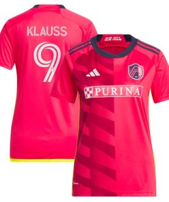 Jo?o Klauss St. Louis City SC adidas Women's 2024 CITY Kit Replica Jersey - Red