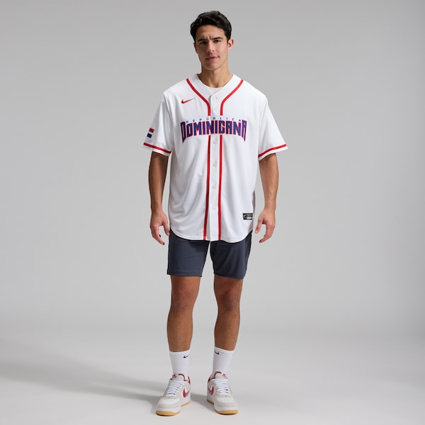Dominican Republic Baseball Nike 2026 World Baseball Classic Home Stadium Jersey - White/Royal - Image 4