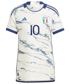 Alternative view of Lorenzo Insigne Italy National Team adidas 2023 Away Authentic Player Jersey - White