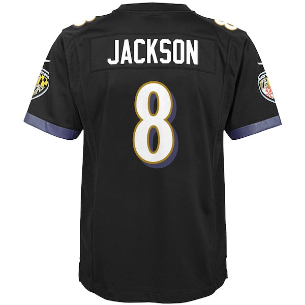 Lamar Jackson Baltimore Ravens Nike Youth Game Jersey - Black - Image 3