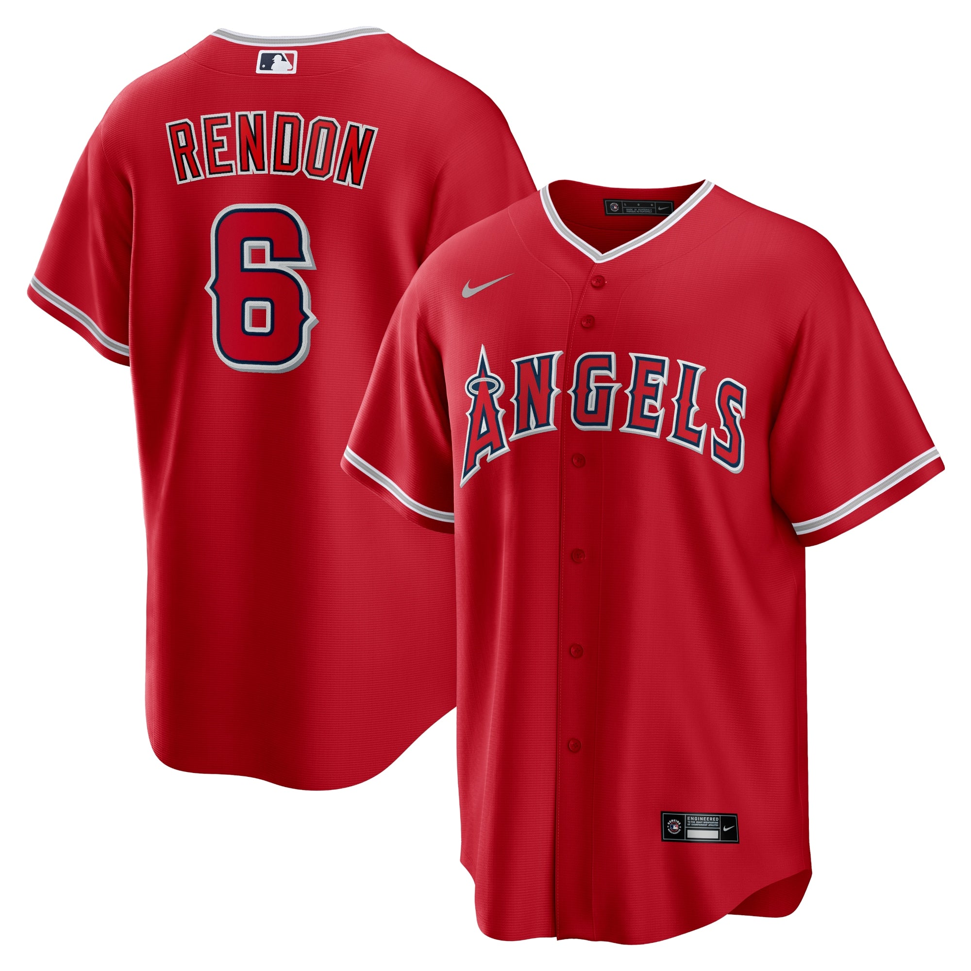 Anthony Rendon Los Angeles Angels Nike Home Replica Player Name Jersey - White/Red - Image 5