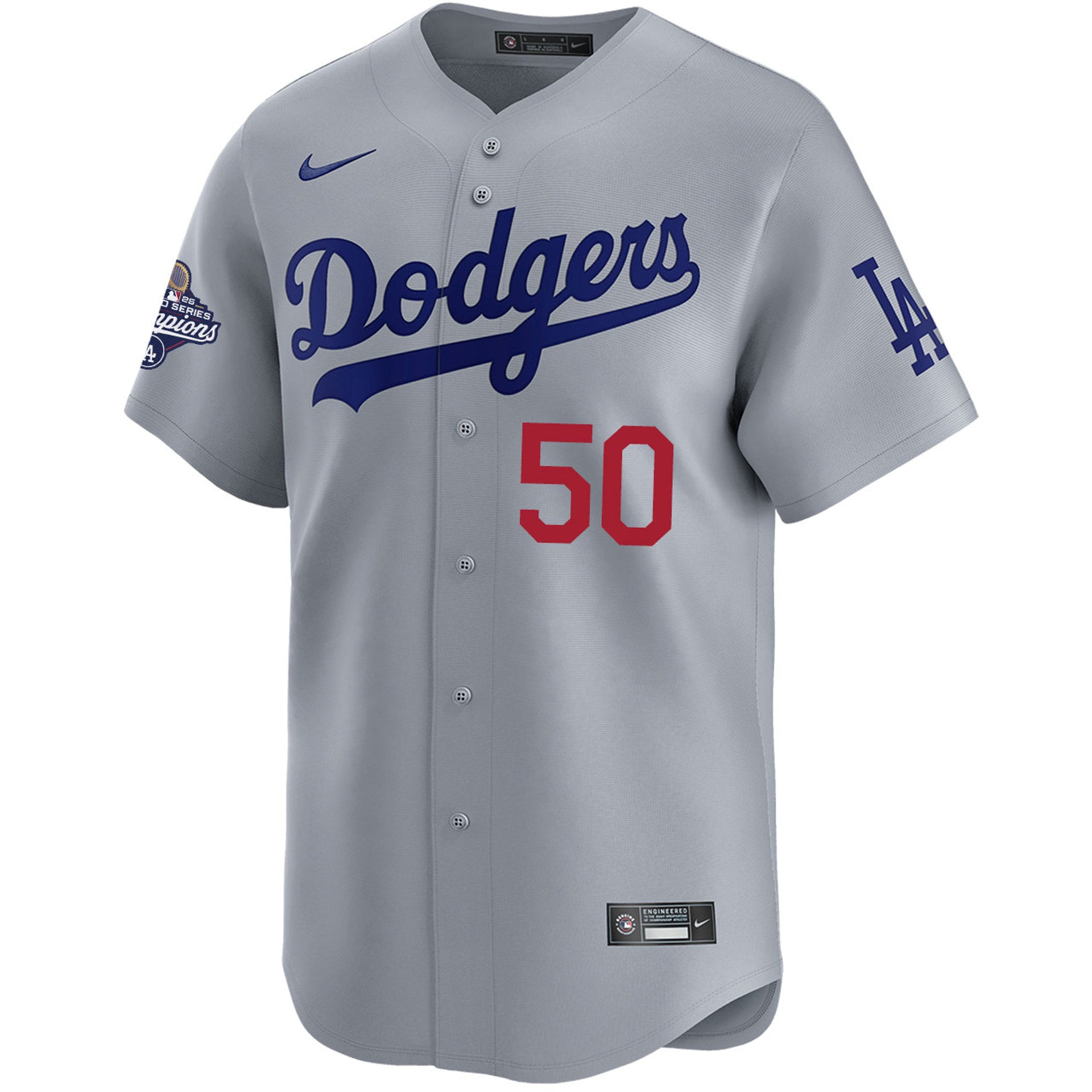 Mookie Betts Los Angeles Dodgers Nike 2025 World Series Champions Limited Player Jersey - Grey - Image 2