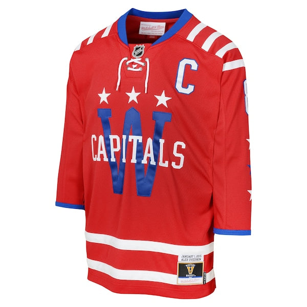 Alexander Ovechkin Washington Capitals Youth 2015 Blue Line Player Jersey - Red - Image 3