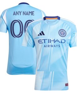 New York City FC adidas 2025 The Excelsior Kit Replica Custom Jersey - Light Blue