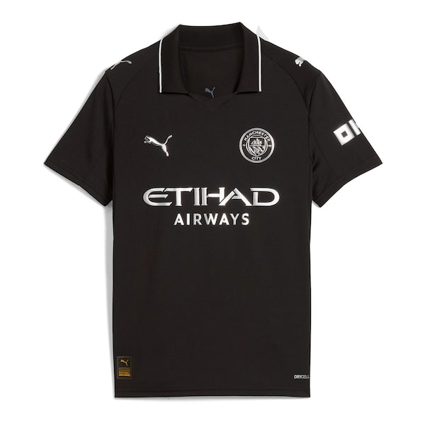 Manchester City Puma Youth 2025/26 Away Replica Jersey - Black/Green/Light Blue - Image 5