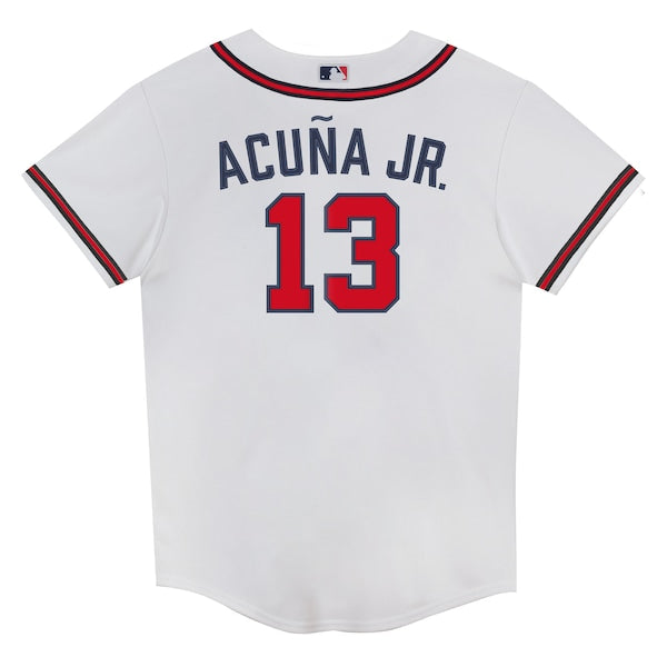 Ronald Acu?a Jr. Atlanta Braves Nike Preschool Home Replica 2.0 Player Jersey - White - Image 3