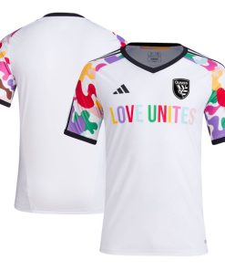San Jose Earthquakes adidas 2024 Pride Pre-Match Top - White