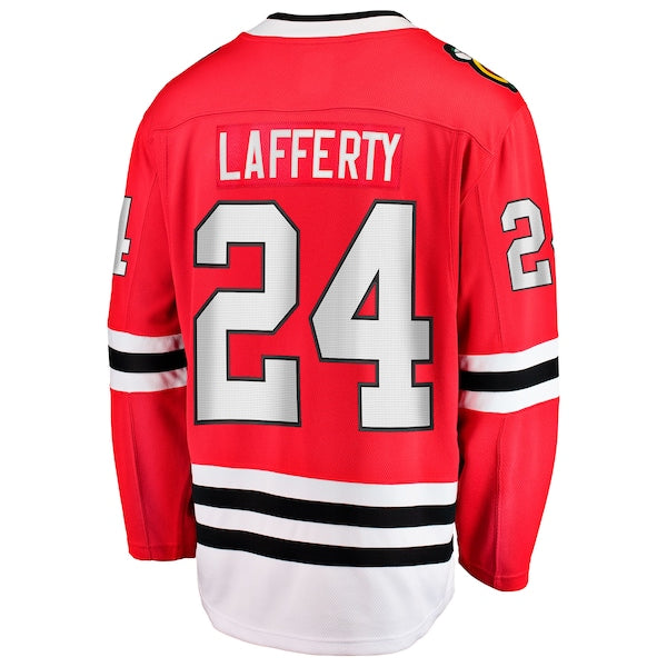 Sam Lafferty Chicago Blackhawks Home Breakaway Jersey - Red - Image 3