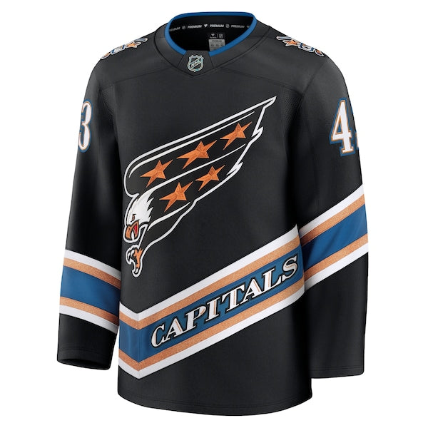 Tom Wilson Washington Capitals Alternate 50th Anniversary Premium Jersey - Black/Red - Image 3