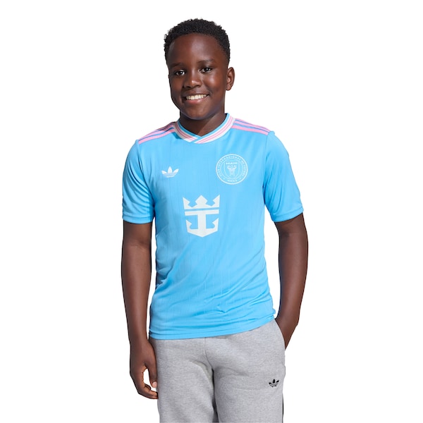 Lionel Messi Inter Miami CF adidas Originals Youth 2025 Third Replica Player Jersey - Blue - Image 4