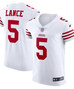 Trey Lance San Francisco 49ers Nike Vapor Elite Jersey - White/Scarlet
