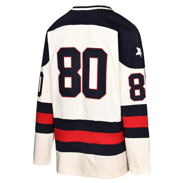 #80 Team USA Outerstuff Milano Cortina 2026 Winter Olympics Fashion Hockey Jersey - Image 3