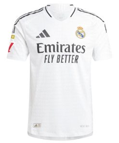Alternative view of Kylian Mbapp¨¦ Los Merengues adidas 2024/25 Home Authentic Player Jersey - White