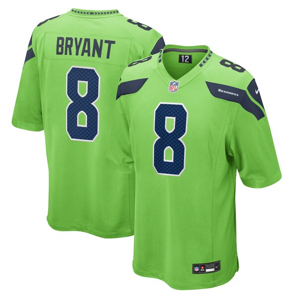 Coby Bryant Seattle Seahawks Nike Game Jersey - Neon Green/Navy - Image 2