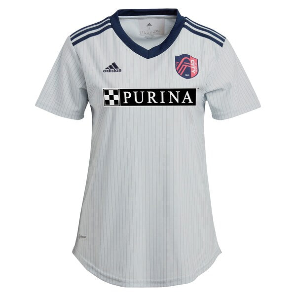 Eduard L?wen St. Louis City SC adidas Women's 2024 The Spirit Kit Replica Jersey - Gray - Image 2