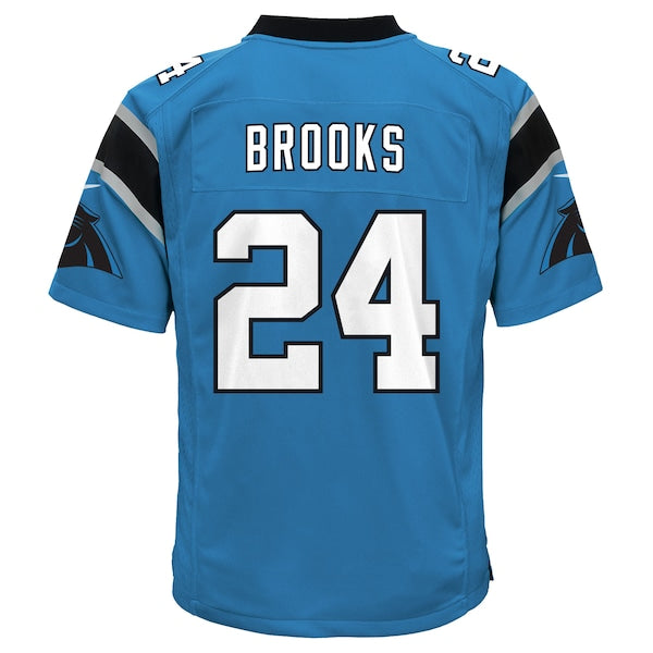 Jonathon Brooks Carolina Panthers Nike Youth Alternate Game Jersey - Blue/Black - Image 4