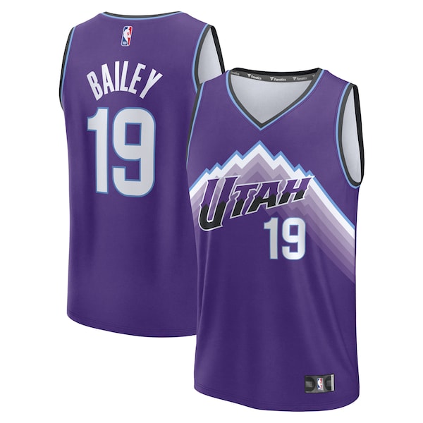 Ace Bailey Utah Jazz Youth Fast Break Replica Jersey - Purple - Icon Edition