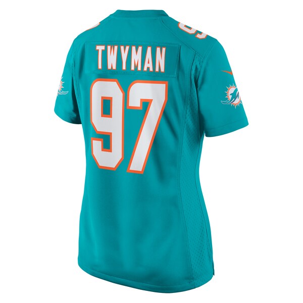 Jaylen Twyman Miami Dolphins Nike Women's Home Game Player Jersey - Aqua - Image 3