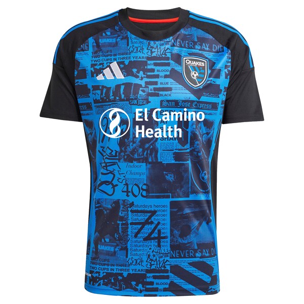 San Jose Earthquakes adidas 2025 Headliner Replica Custom Jersey - Black - Image 2