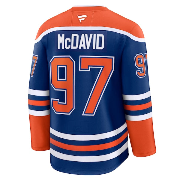 Connor McDavid Edmonton Oilers Home Premium Jersey - Royal/White - Image 7