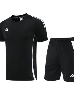 Adidas Short Sleeve Training Jersey Set - AD06- Black