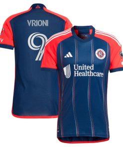 Alternative view of Giacomo Vrioni New England Revolution adidas 2024 Boston Tea Party Authentic Player Jersey?¨C Navy