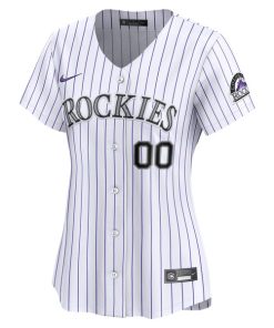Alternative view of Colorado Rockies Nike Women's Home Limited Custom Jersey - White