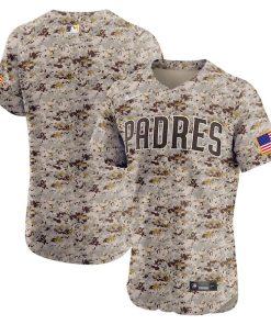 Alternative view of San Diego Padres Nike Alternate 2  Elite Jersey - Camo/Brown/White