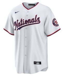 Alternative view of Washington Nationals Nike Replica Custom Jersey - White